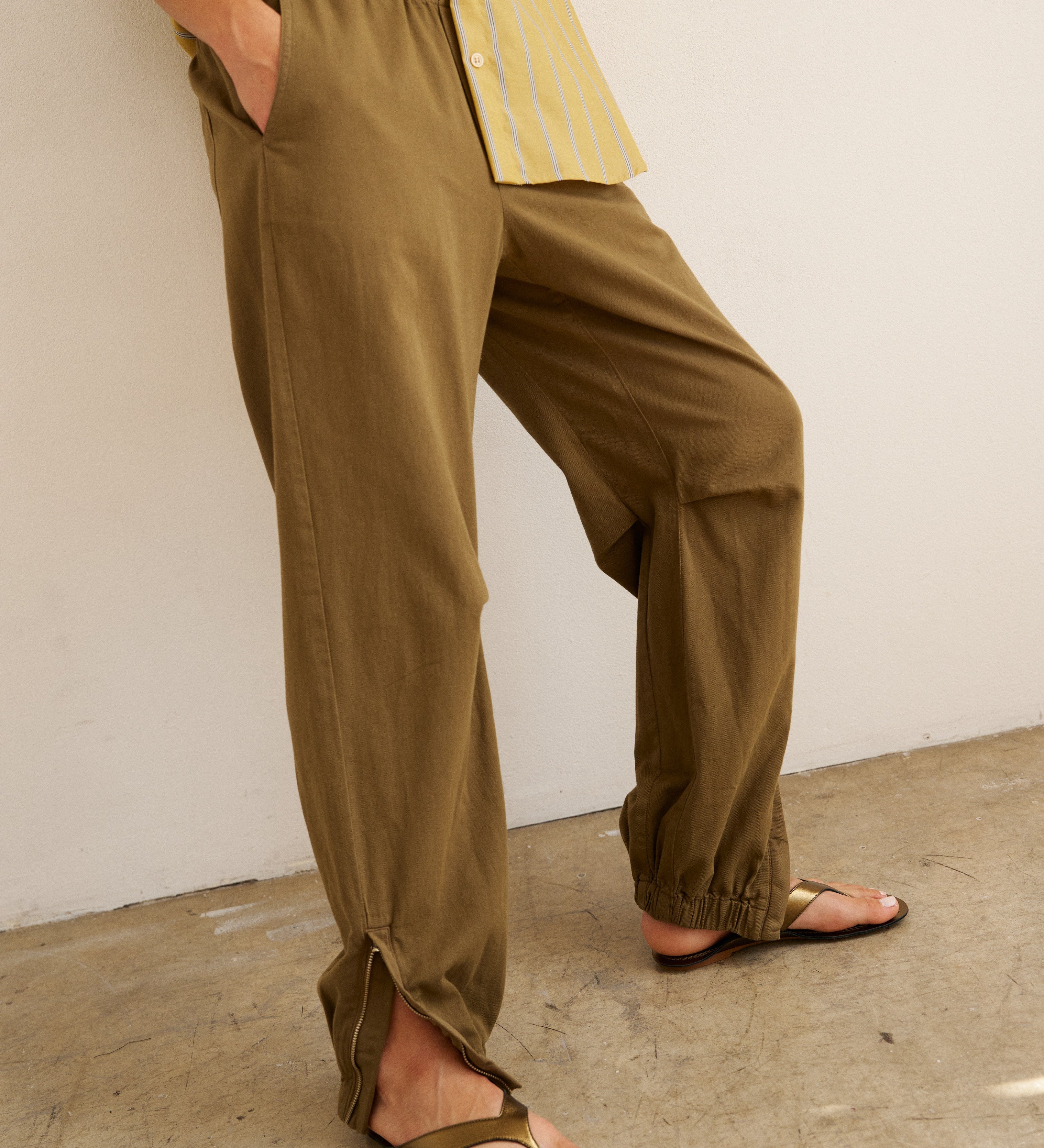 Jamie Haller - The San Diego Sandal in Olive Metallic