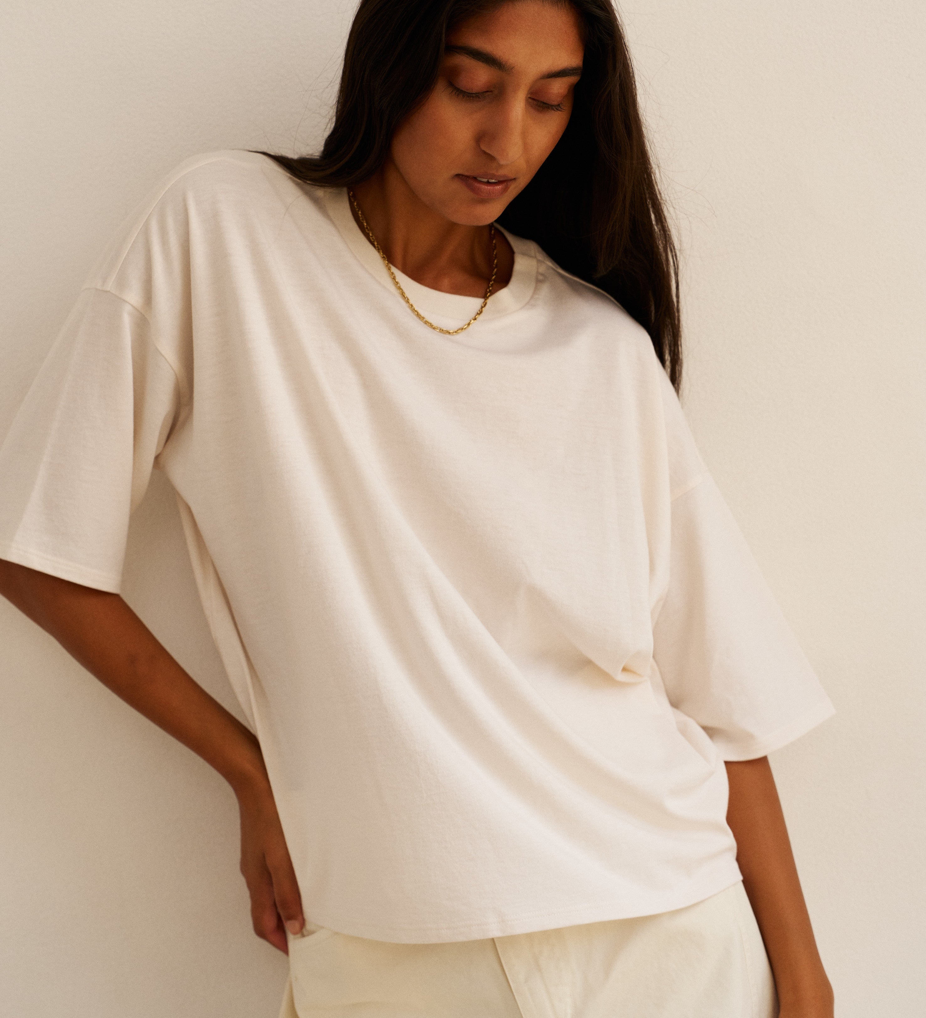 Jamie Haller - The Draped Tee in White