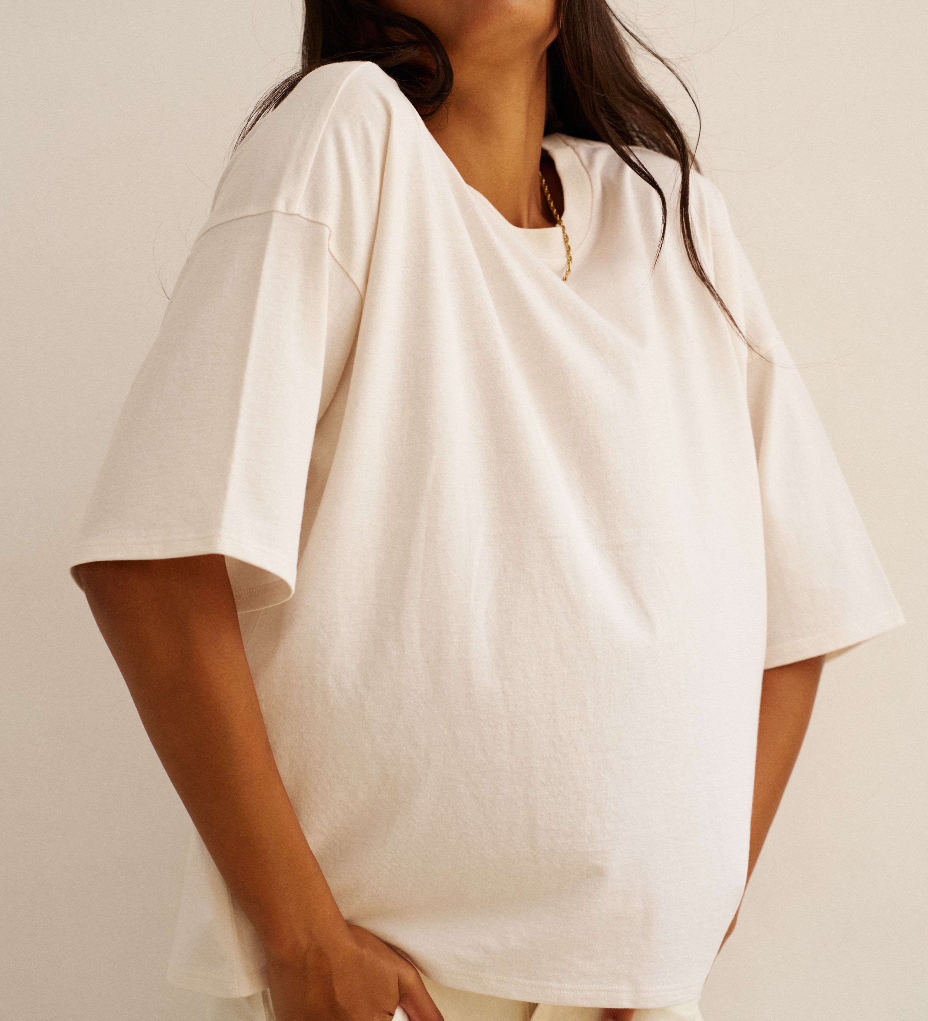 Jamie Haller - The Draped Tee in White
