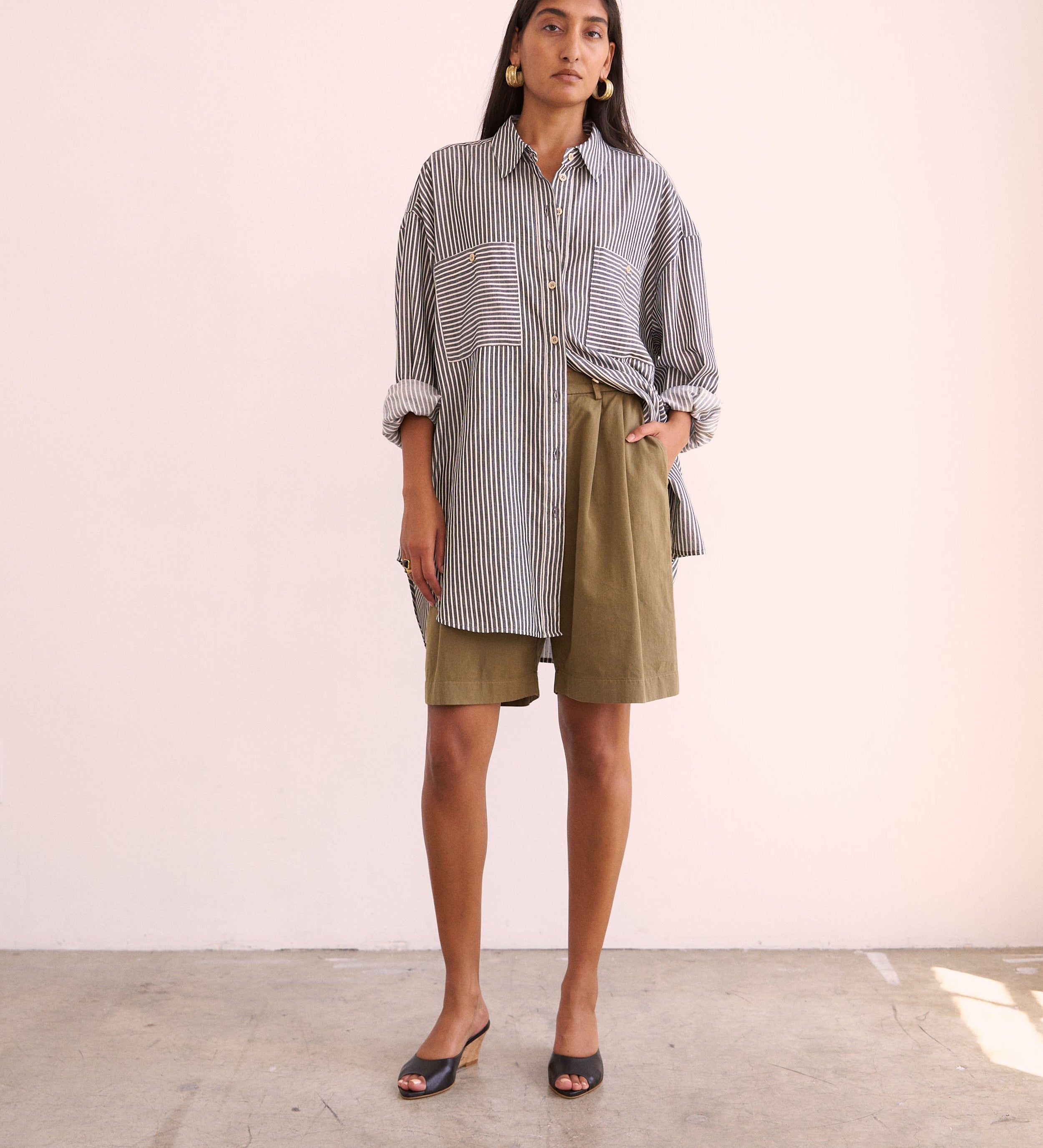 Jamie Haller - The Pleat Short in Khaki