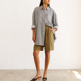 Jamie Haller - The Artist Shirt in Charcoal Stripe
