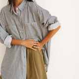 Jamie Haller - The Artist Shirt in Charcoal Stripe