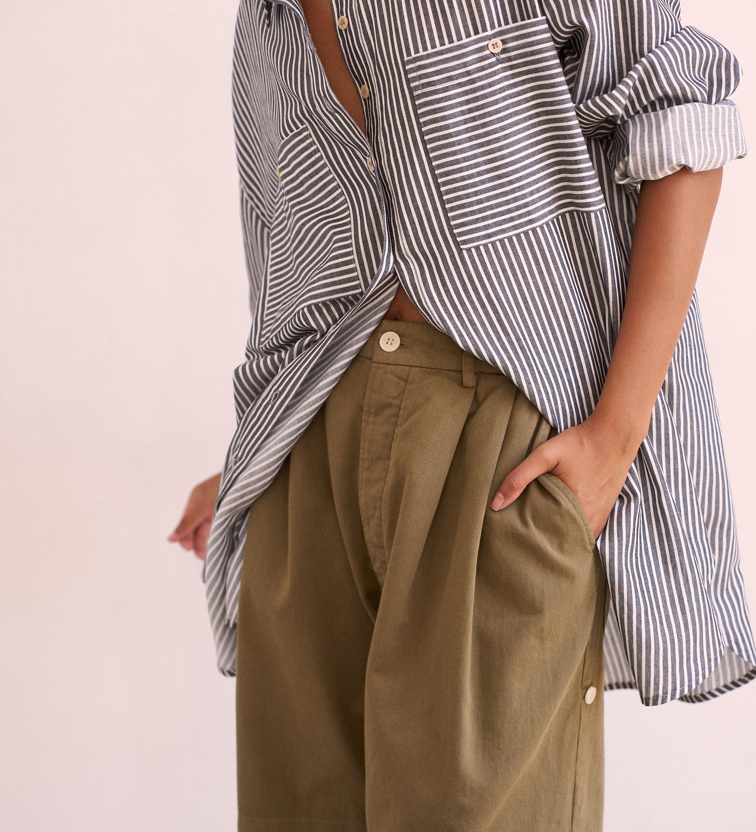 Jamie Haller - The Pleat Short in Khaki