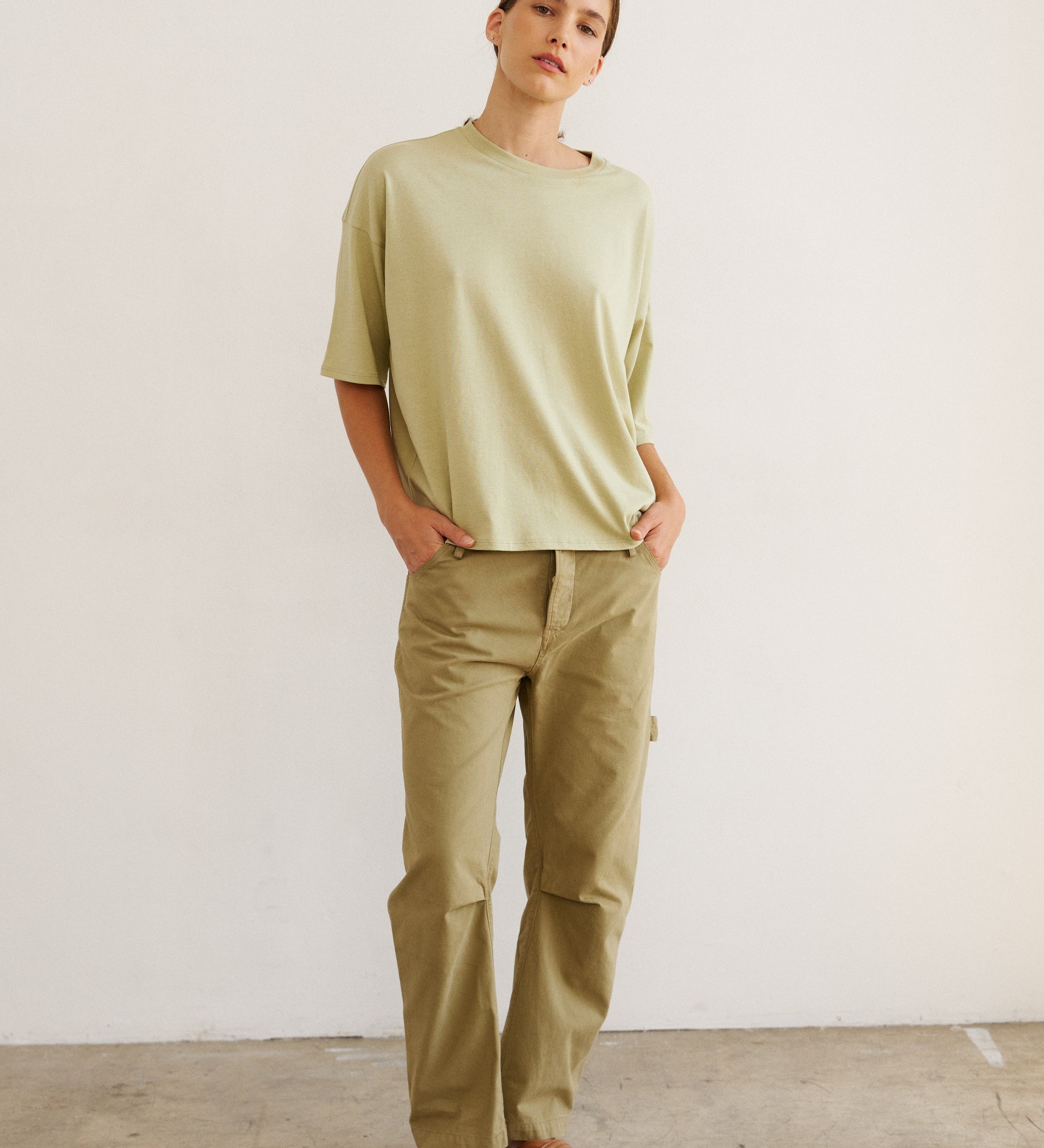 Jamie Haller - The Draped Tee in Pistachio
