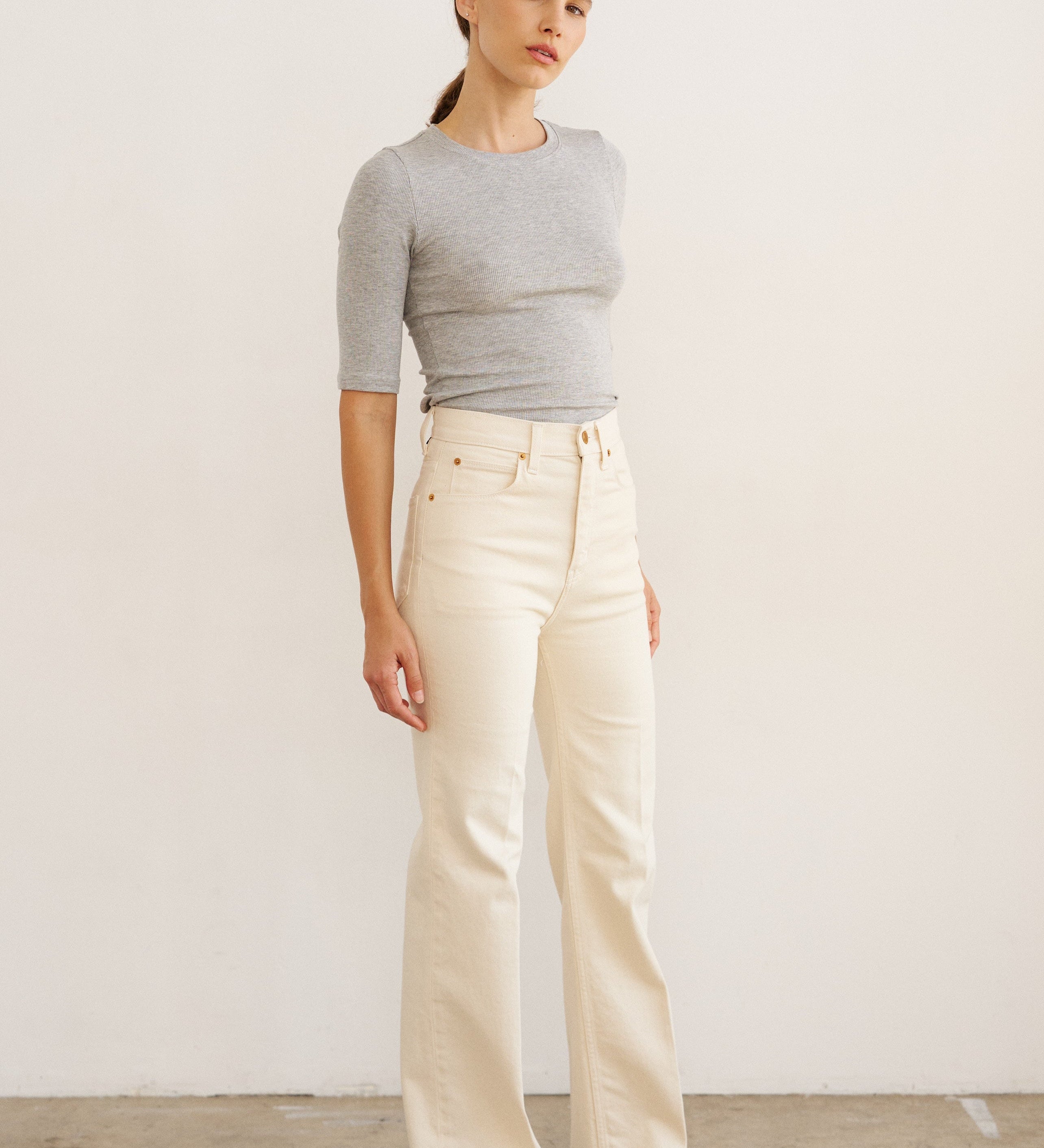 Jamie Haller - The Rib Elbow Crew in Heather Grey