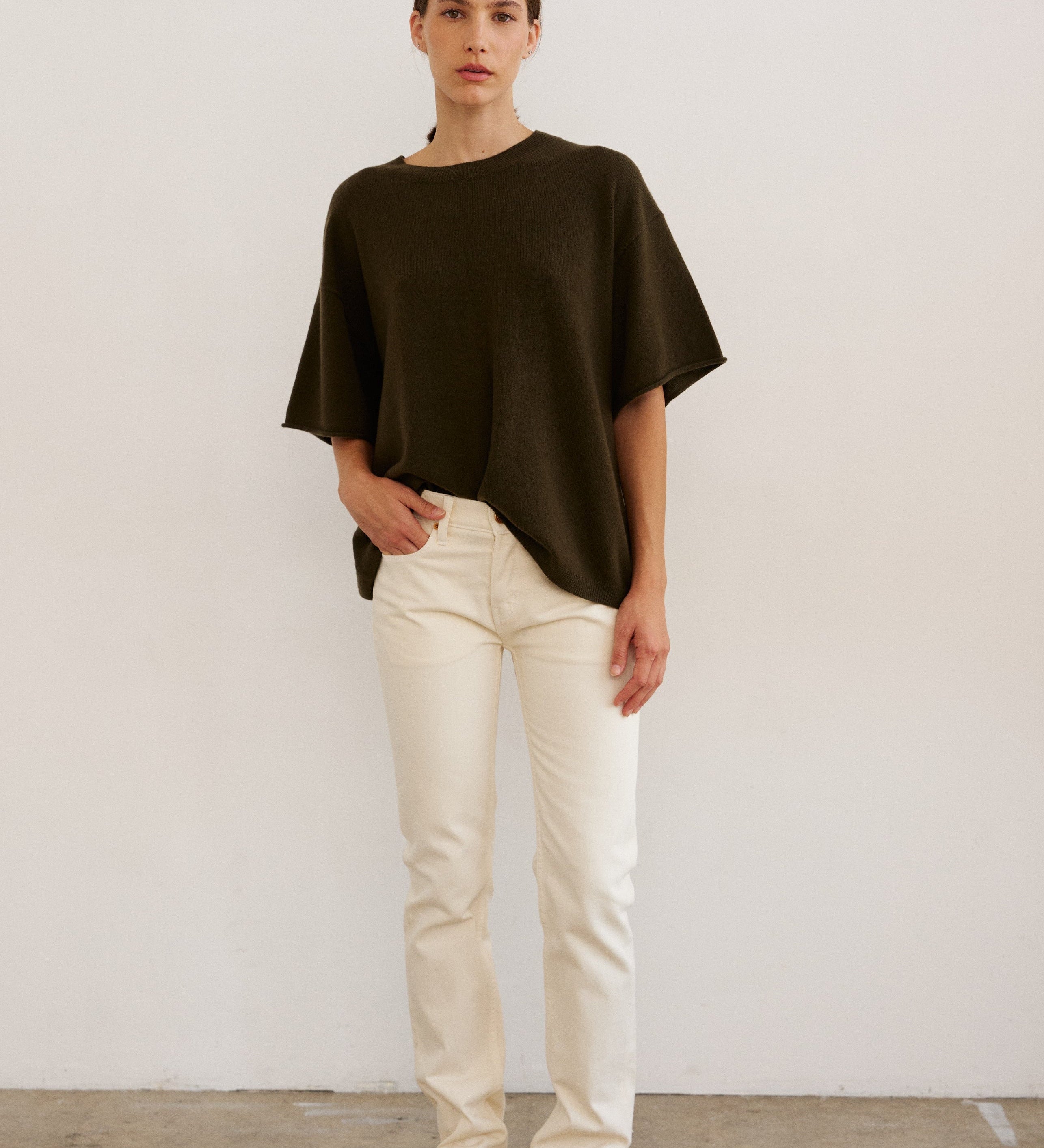 Jamie Haller - The Cashmere Tee in Loden