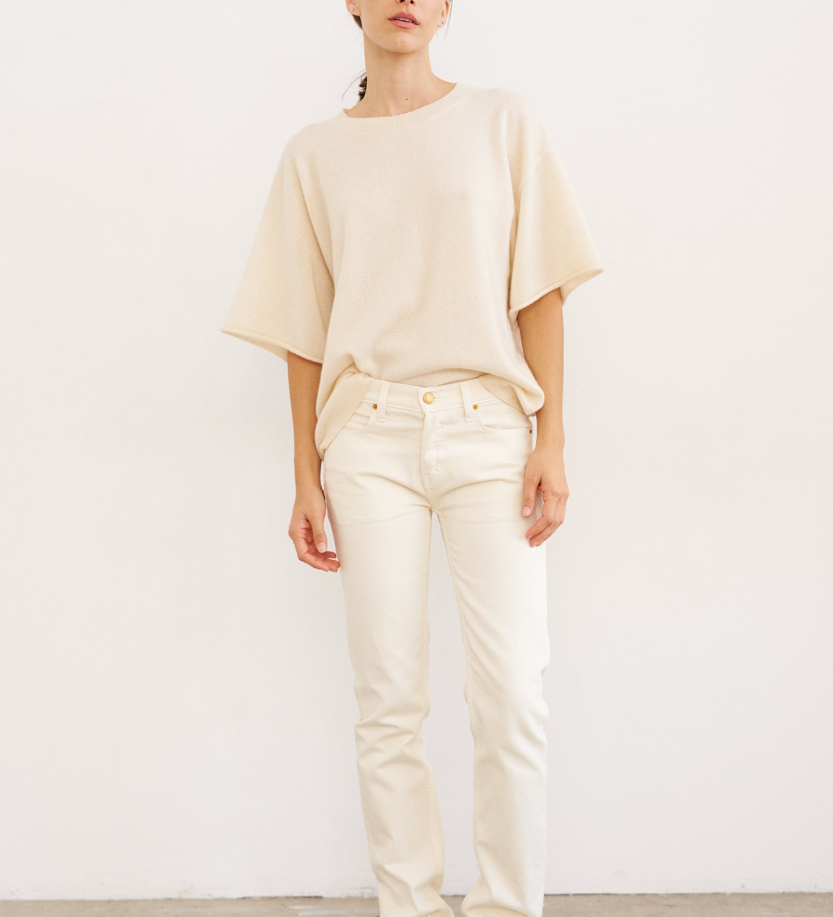 Jamie Haller - The Cashmere Tee in Creme