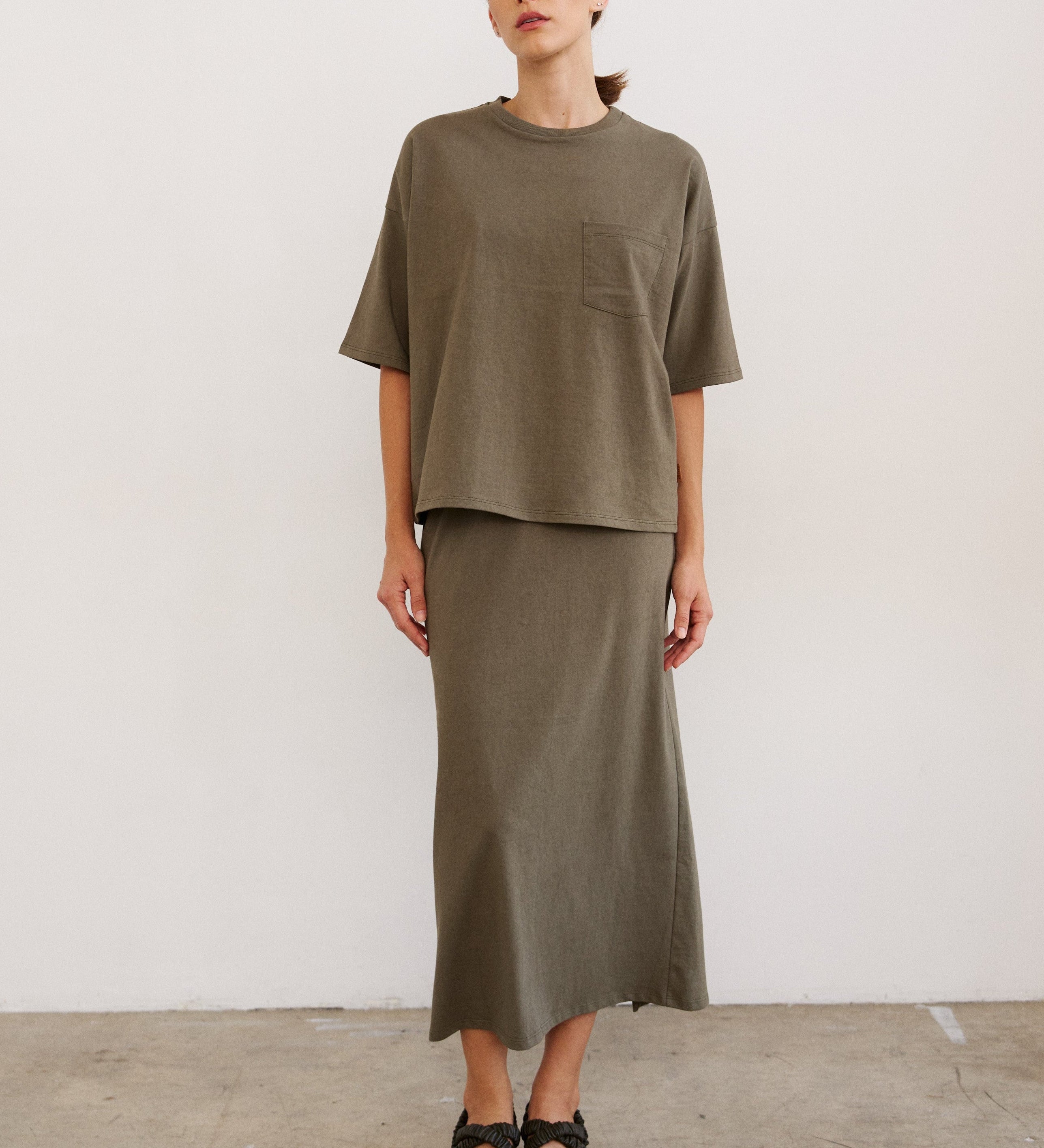 Jamie Haller - The Column Skirt in Olive