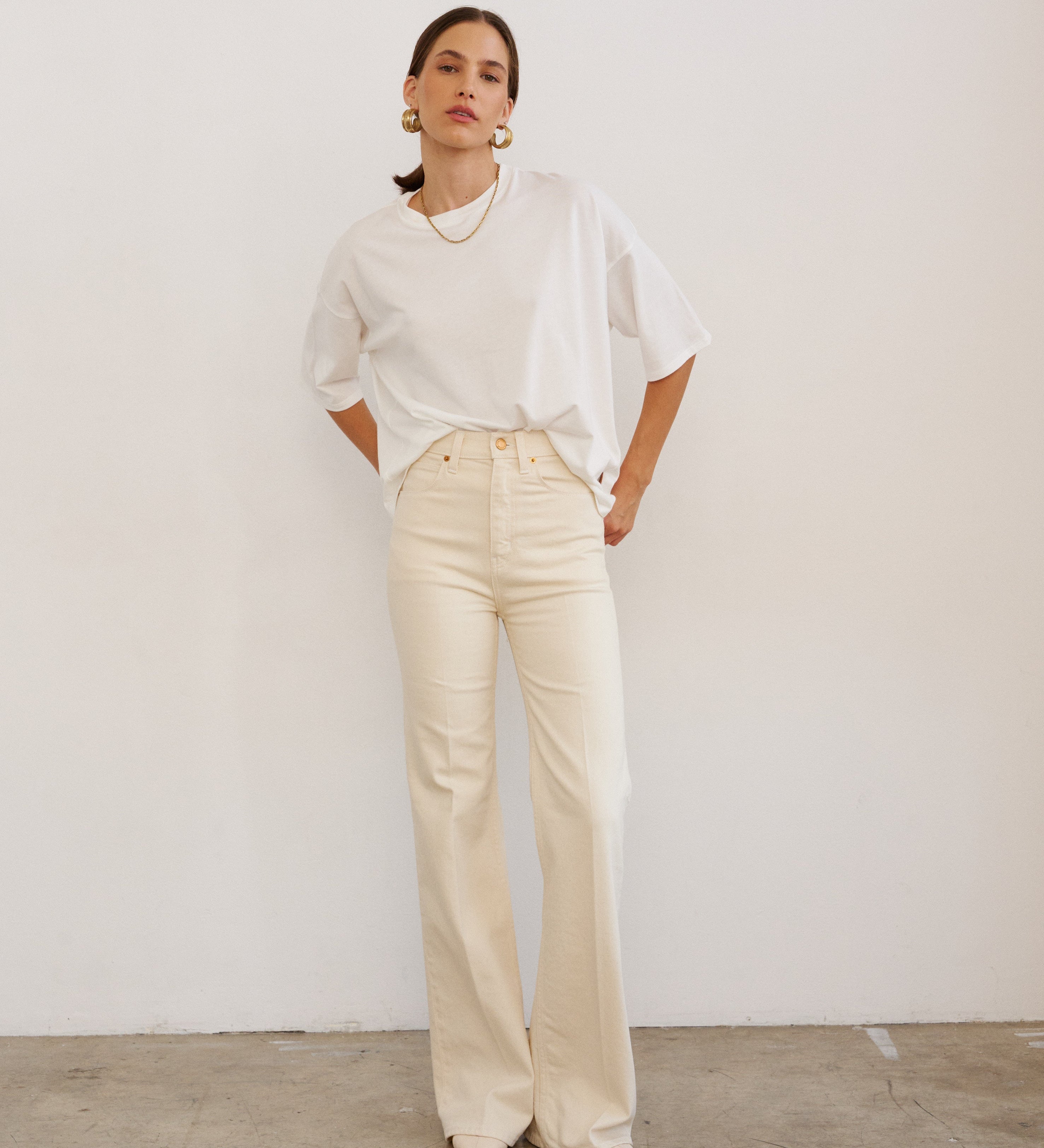 Jamie Haller - The Draped Tee in White