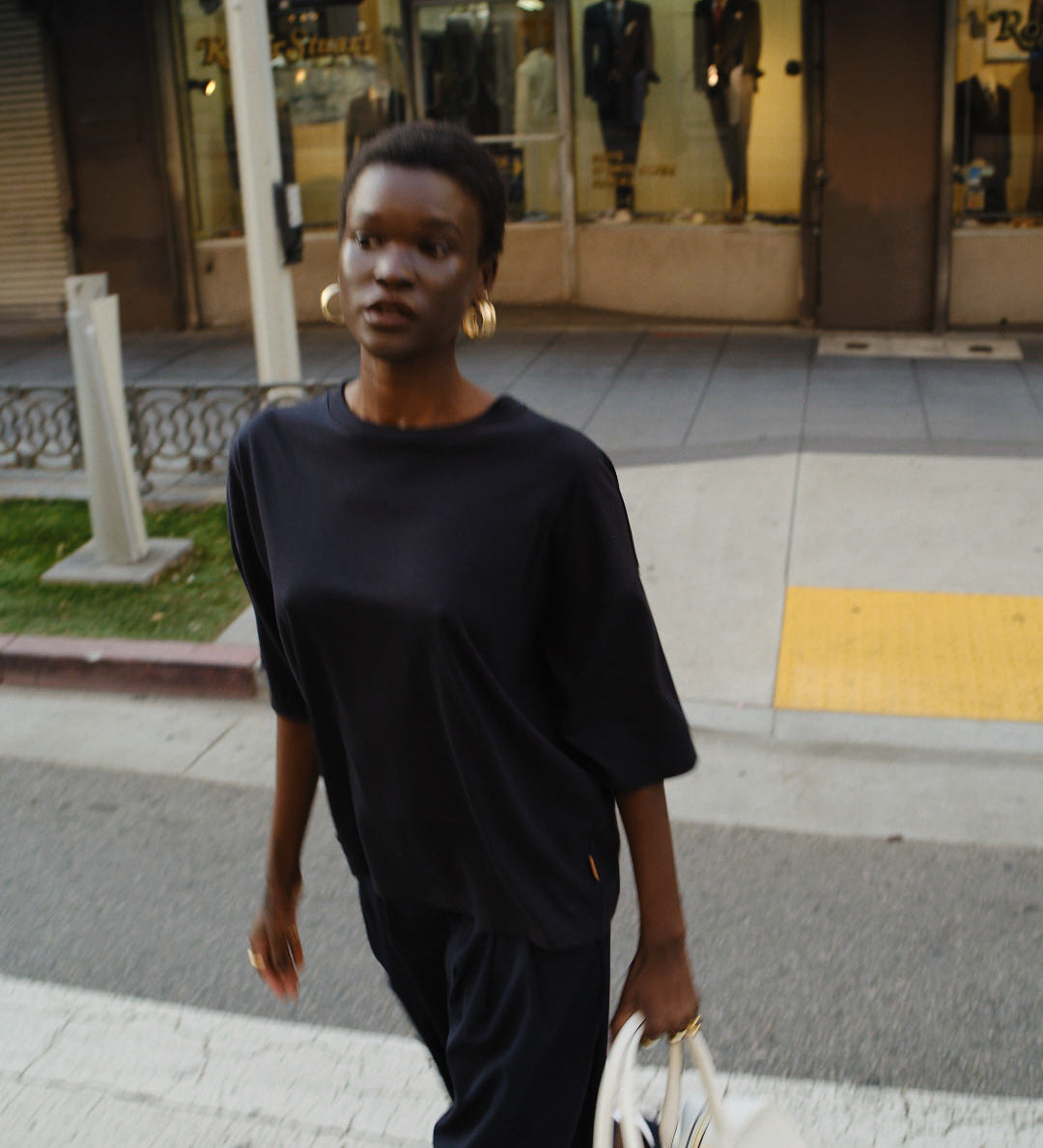 Jamie Haller - The Draped Tee in Black