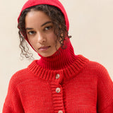 Loeffler Randall - Jimi Red Cashmere Balaclava