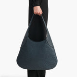 Khaite - Large Joan Hobo in Midnight Navy Ostrich
