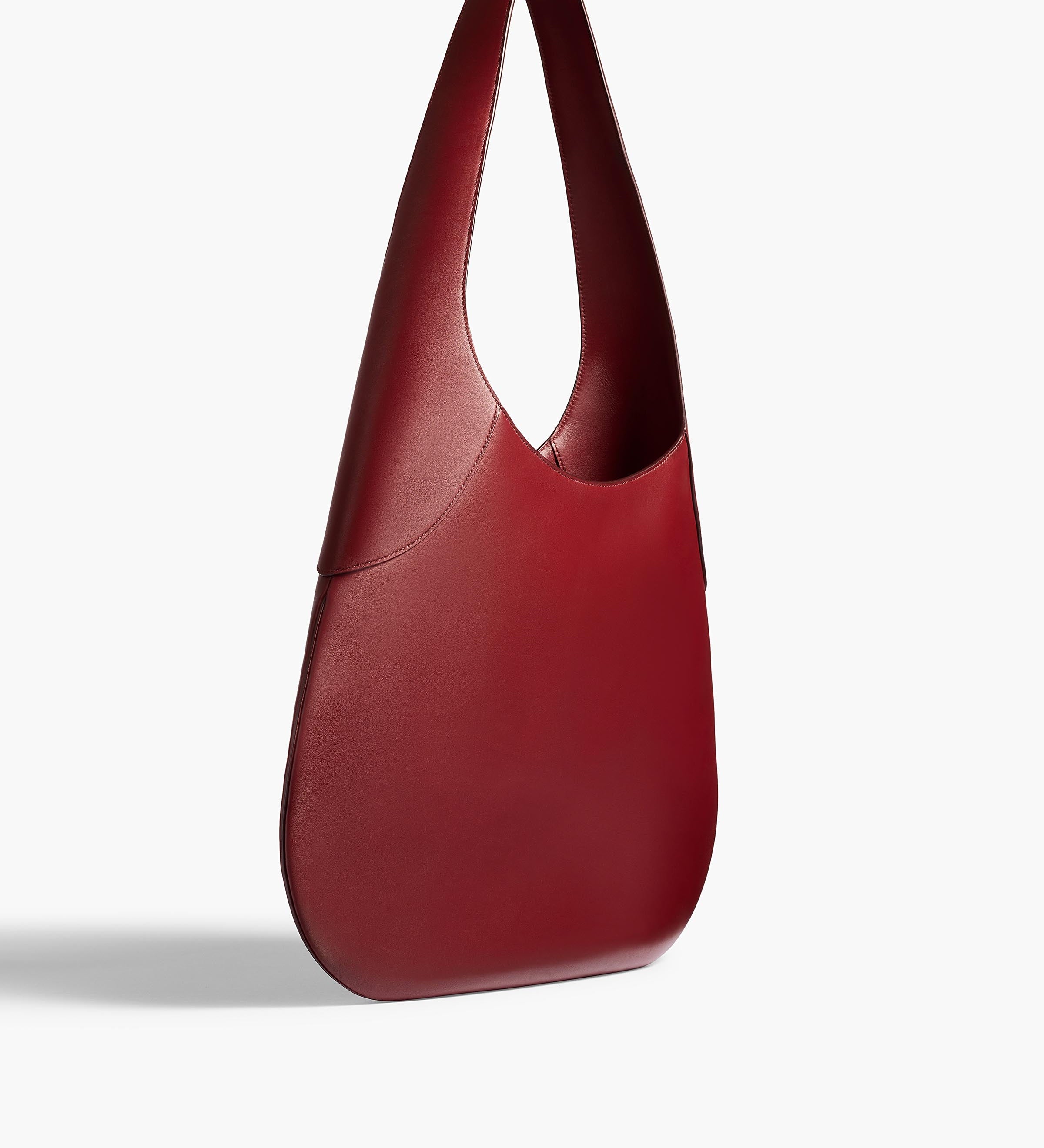Khaite - Large Joan Hobo in Oxblood Leather