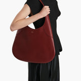 Khaite - Large Joan Hobo in Oxblood Leather
