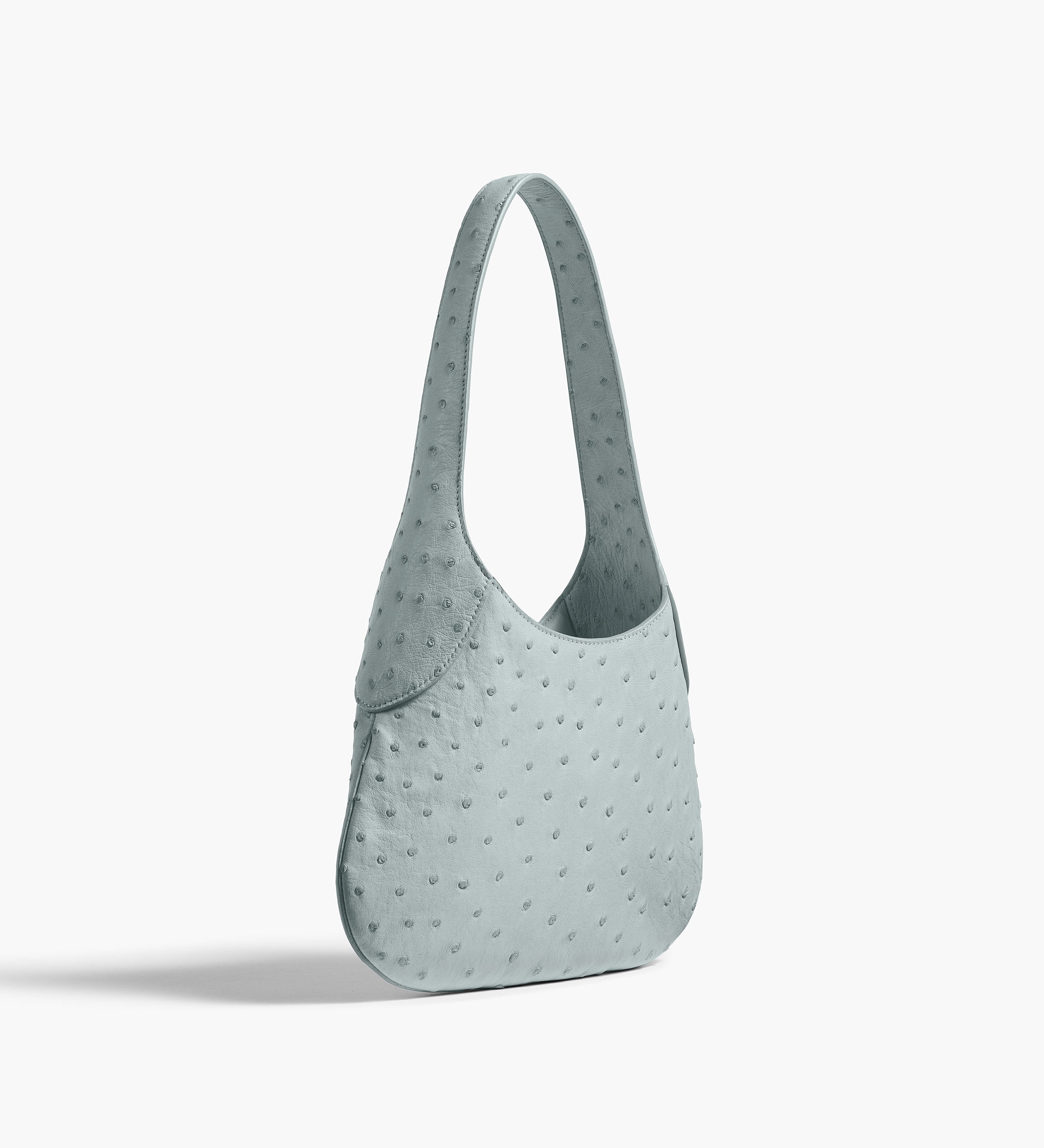 Khaite - Small Joan Hobo in Frost Ostrich