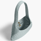 Khaite - Small Joan Hobo in Frost Ostrich