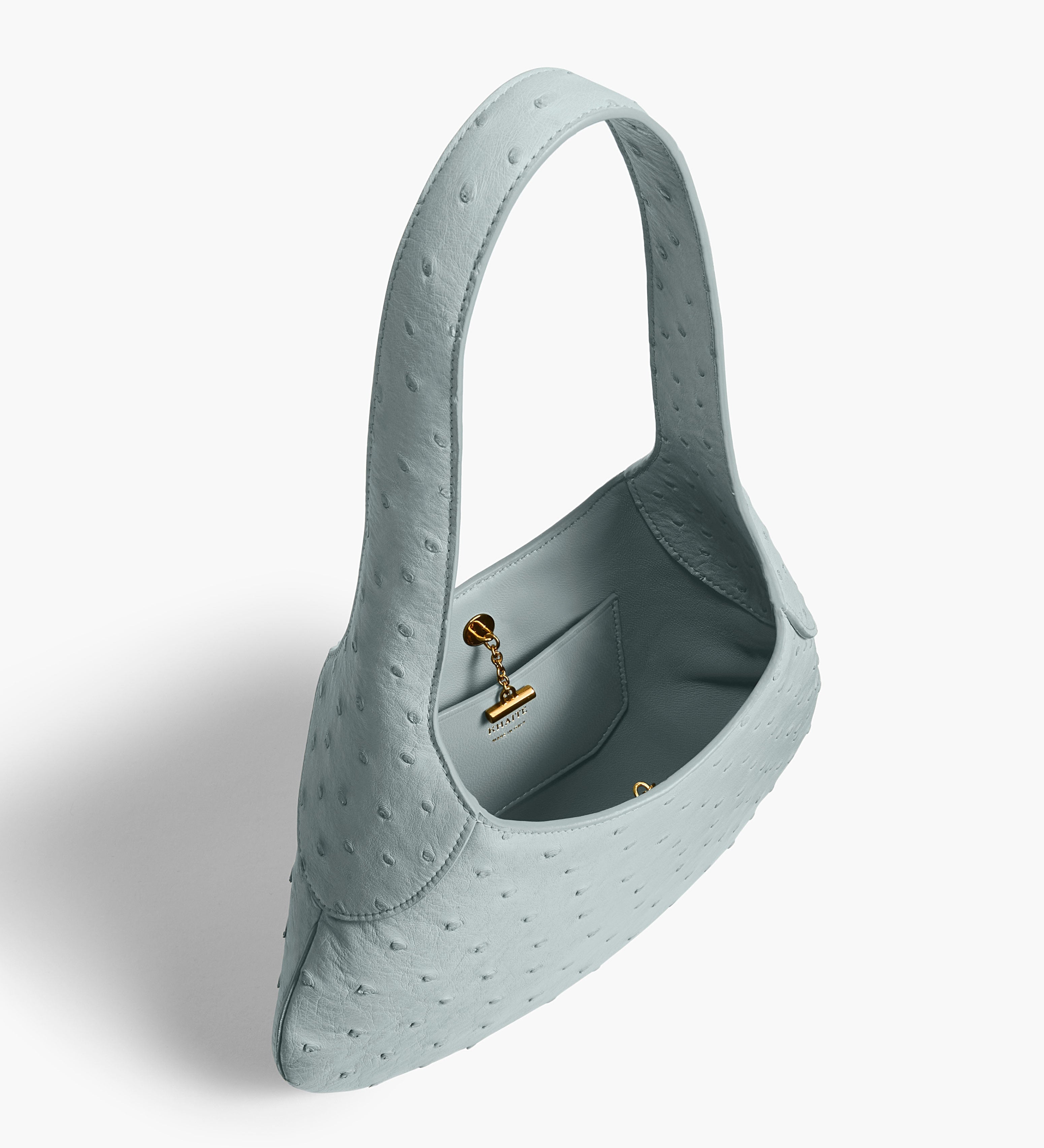 Khaite - Small Joan Hobo in Frost Ostrich