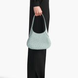 Khaite - Small Joan Hobo in Frost Ostrich