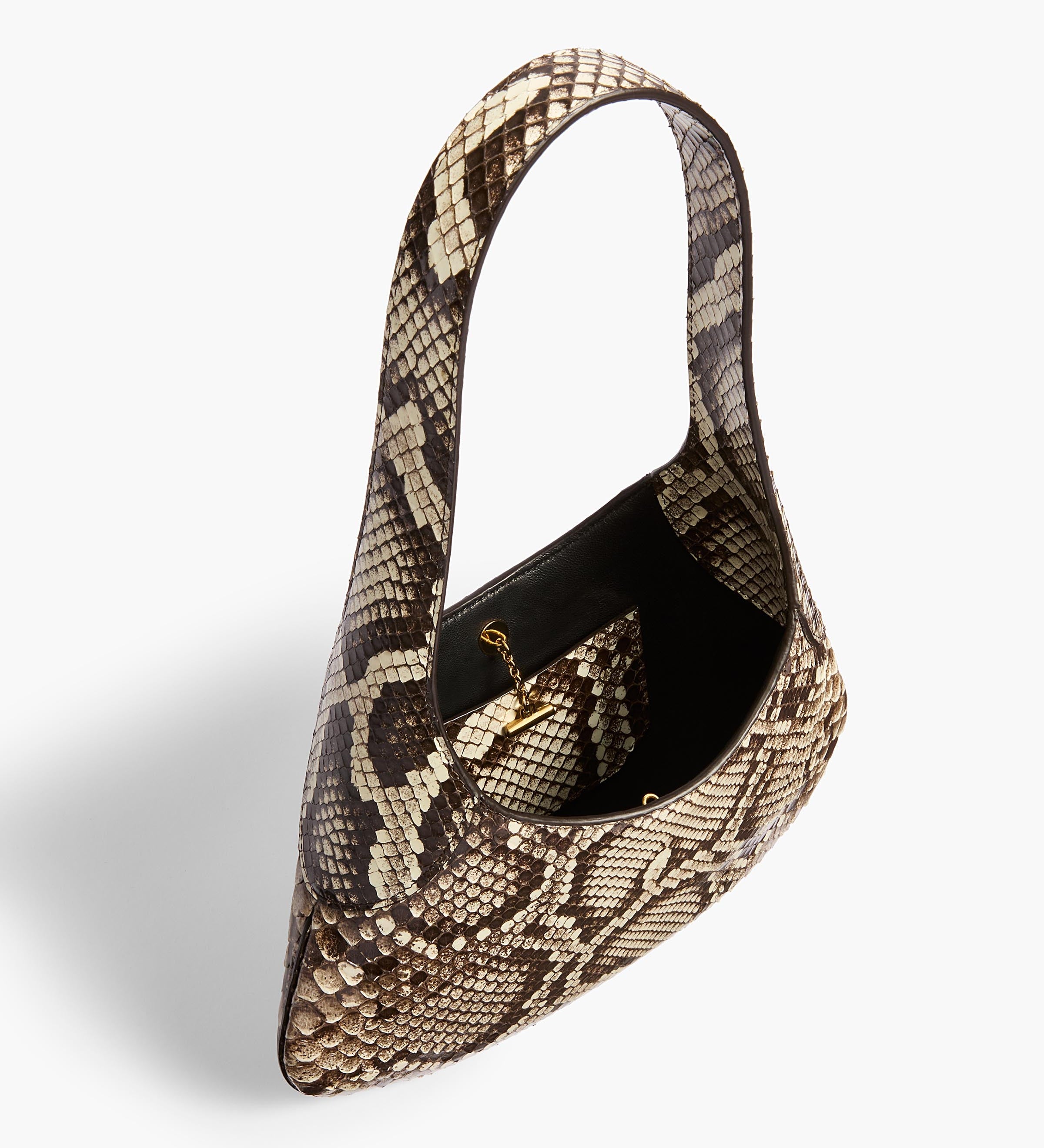 Khaite - Small Joan Hobo in Natural Python
