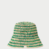 Loeffler Randall - Jocelyn Natural/Green Bucket Hat