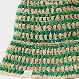 Loeffler Randall - Jocelyn Natural/Green Bucket Hat