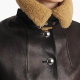 Khaite - Jodie Jacket in Black Leather with Shearling