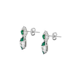 Dorsey - JOSEPHINE EARRINGS IN LAB WHITE SAPPHIRE AND LAB EMERALD