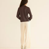 DÔEN - JULIANA TOP -- CARDINALE FOULARD