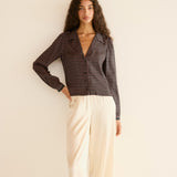 DÔEN - JULIANA TOP -- CARDINALE FOULARD