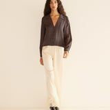 DÔEN - JULIANA TOP -- CARDINALE FOULARD