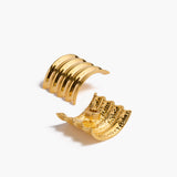 Khaite - Small Julius Panel Earrings in Gold