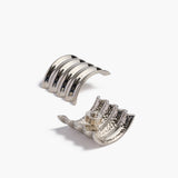 Khaite - Small Julius Panel Earrings in Silver