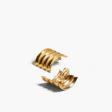 Khaite - Small Julius Panel Earrings in Gold