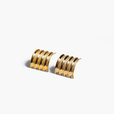 Khaite - Small Julius Panel Earrings in Gold