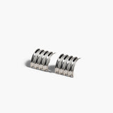 Khaite - Small Julius Panel Earrings in Silver