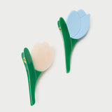 Loeffler Randall - Juniper Blue/Cream Multi Tulip Clip Set