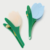 Loeffler Randall - Juniper Blue/Cream Multi Tulip Clip Set