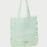 Loeffler Randall - Justine Mint Crochet Ruffle Tote