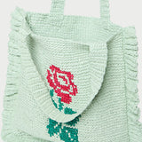 Loeffler Randall - Justine Mint Crochet Ruffle Tote
