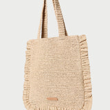 Loeffler Randall - Justine Natural Crochet Ruffle Tote