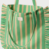 Loeffler Randall - Justine Green/Tan Stripe Tote Bag