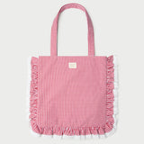 Loeffler Randall - Justine Red Gingham Ruffle Tote