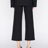 FRAME - The Jetset Wide Crop -- Sheen Noir