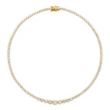 Dorsey - JAMES GRADUATED BEZEL RIVIÈRE NECKLACE IN LAB WHITE SAPPHIRE