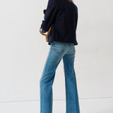 Jamie Haller - The Petite Crease Jean in Worn Indigo