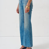 Jamie Haller - The Petite Crease Jean in Worn Indigo