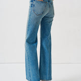 Jamie Haller - The Petite Crease Jean in Worn Indigo