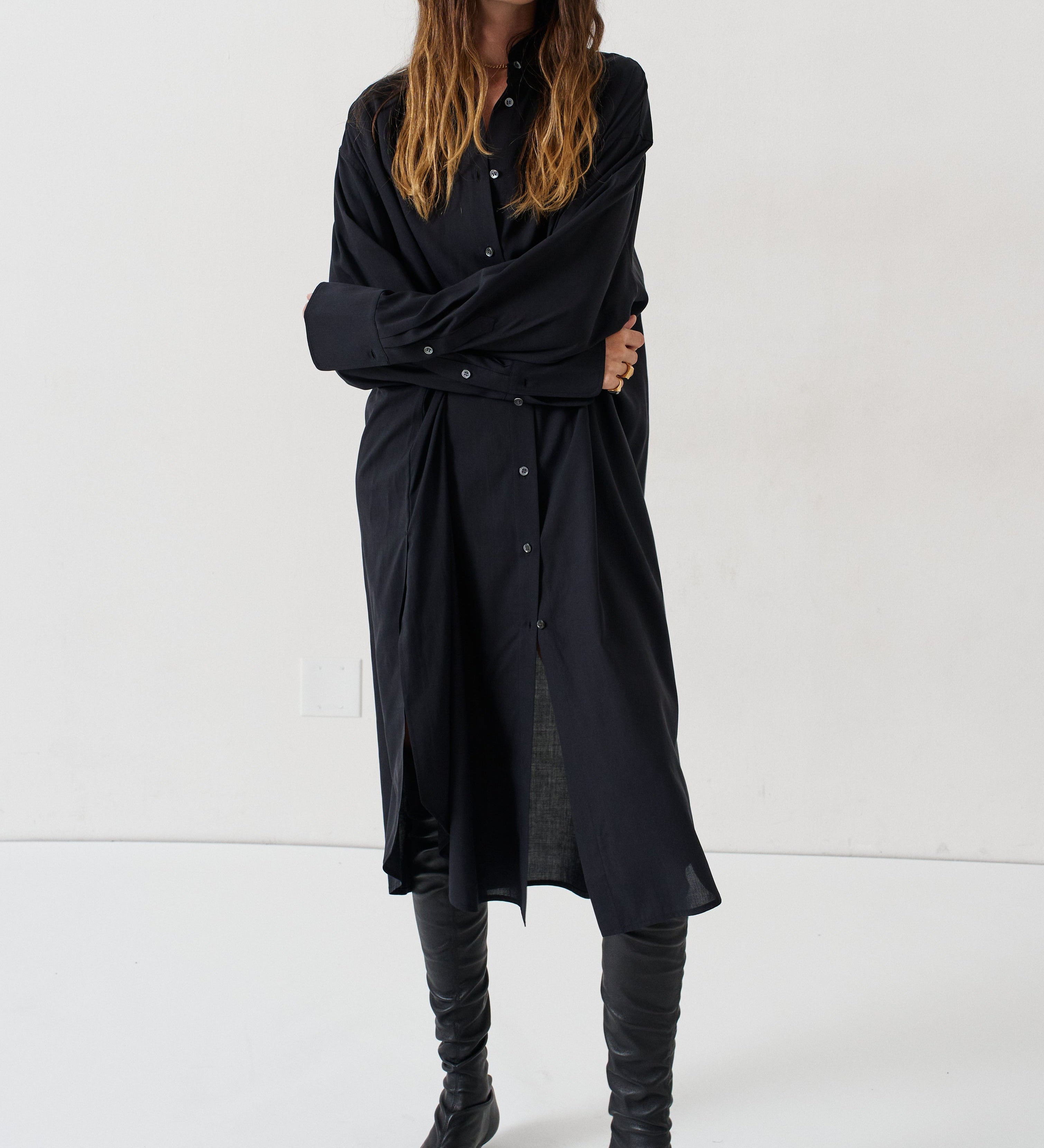 Jamie Haller - The Big Artistic Shirt Dress in Black