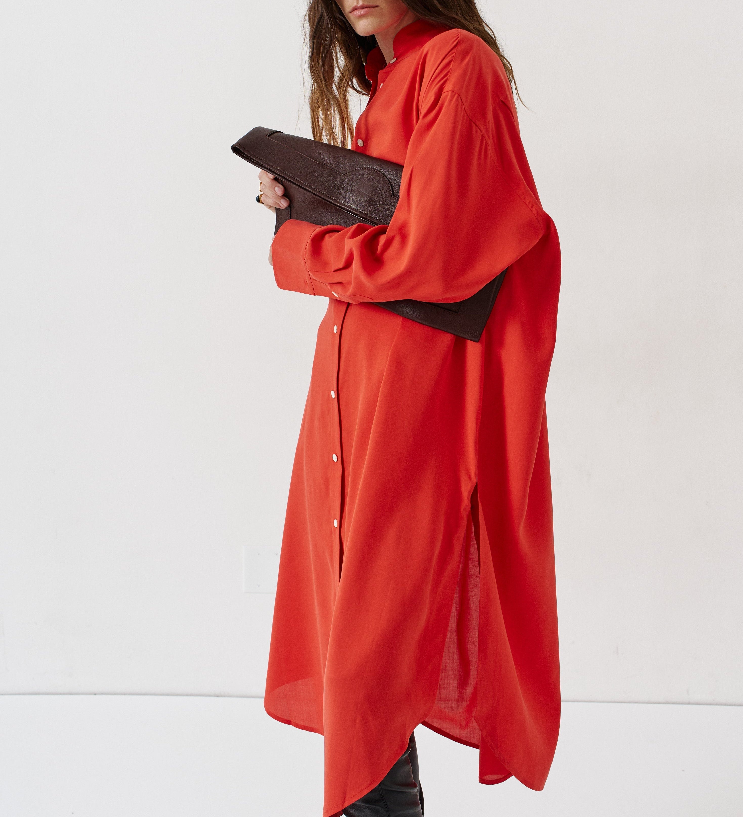 Jamie Haller - The Big Artistic Shirt Dress in Tomato