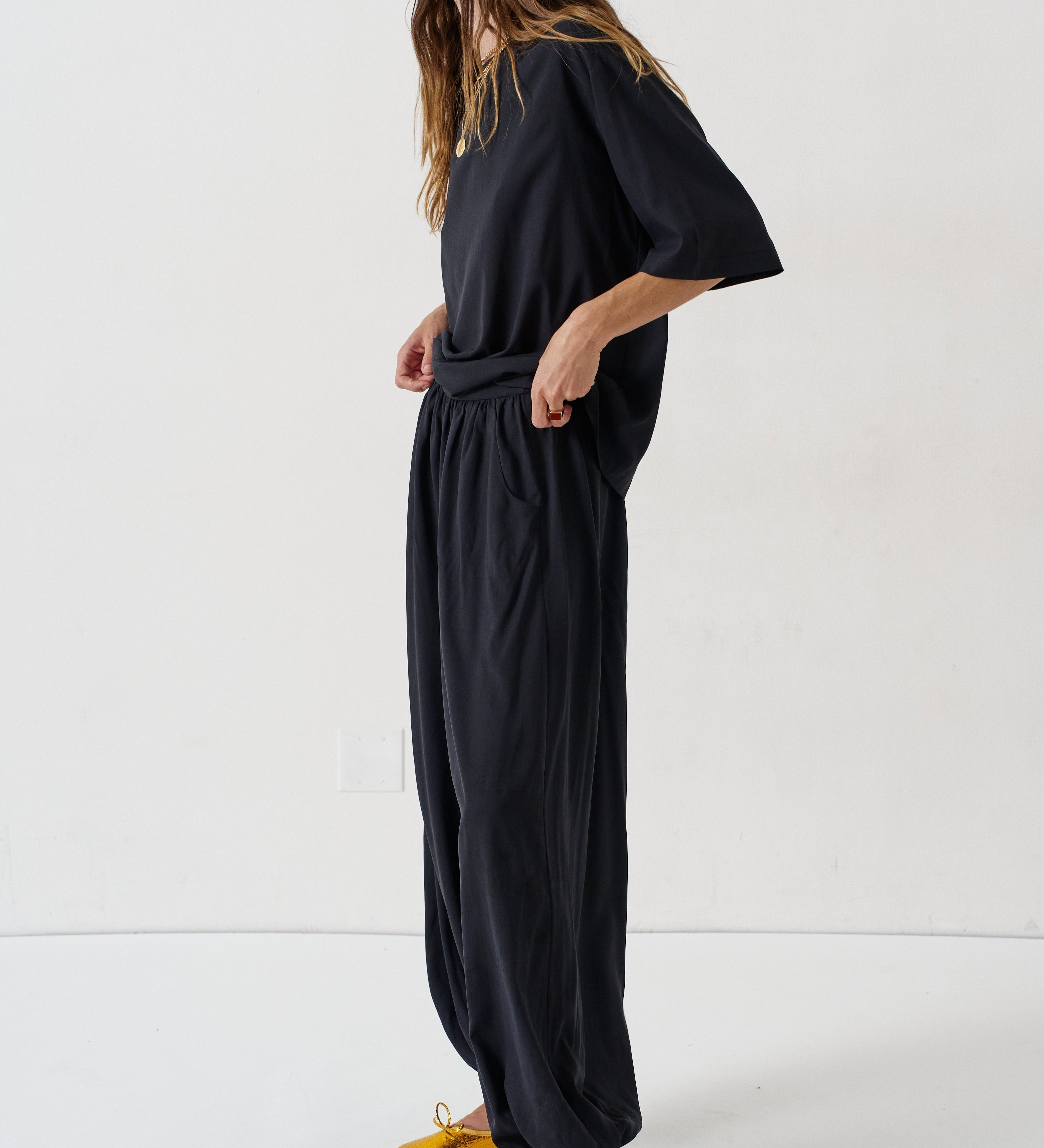 Jamie Haller - The Silk Balloon Pant in Black